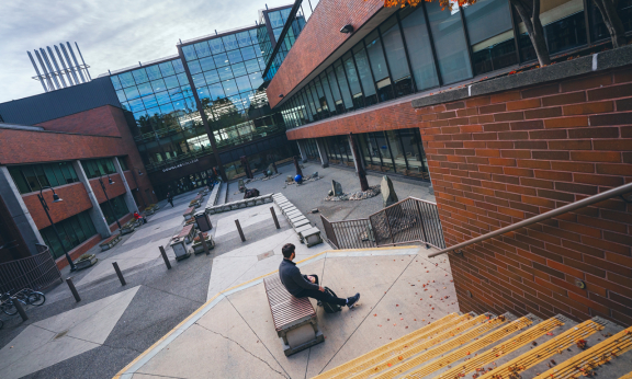 An exterior of the Douglas College campus