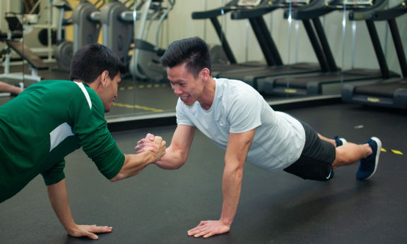 Man doing push-ups