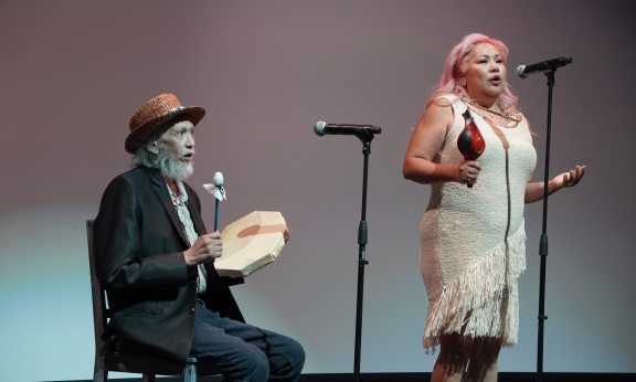 From left to right: Latash-Maurice Nahanee and Mandy Nahanee-Campbell (Lady Sinncere)