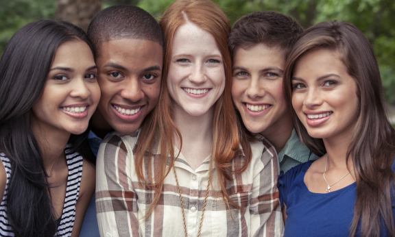 Group photo with five friends