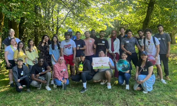 A group of diverse students at Slice of Summer