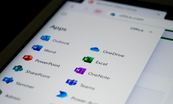 Microsoft 365 apps on a screen