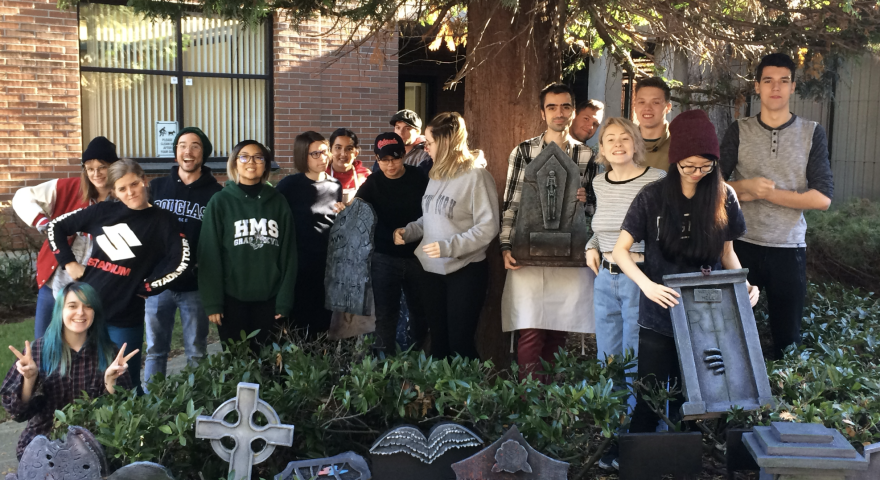 Students with props