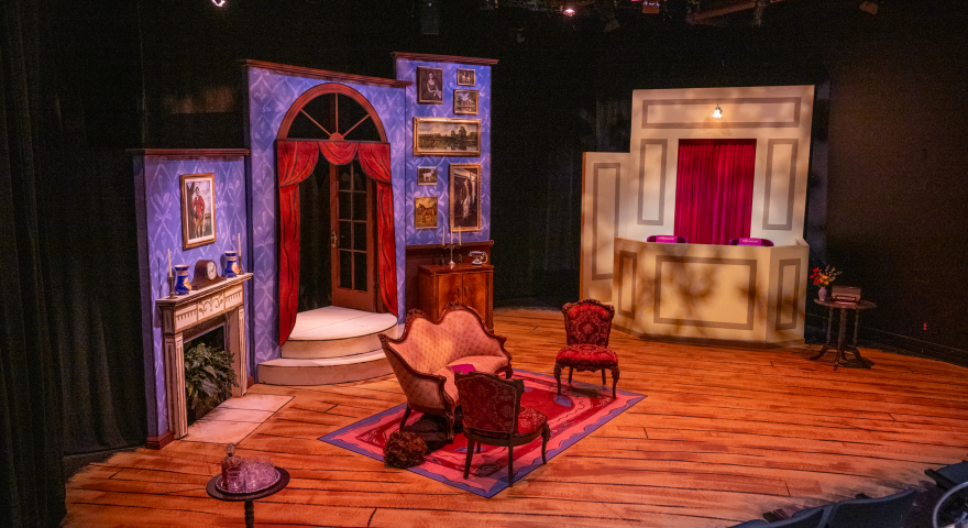 Theatre set of a living room
