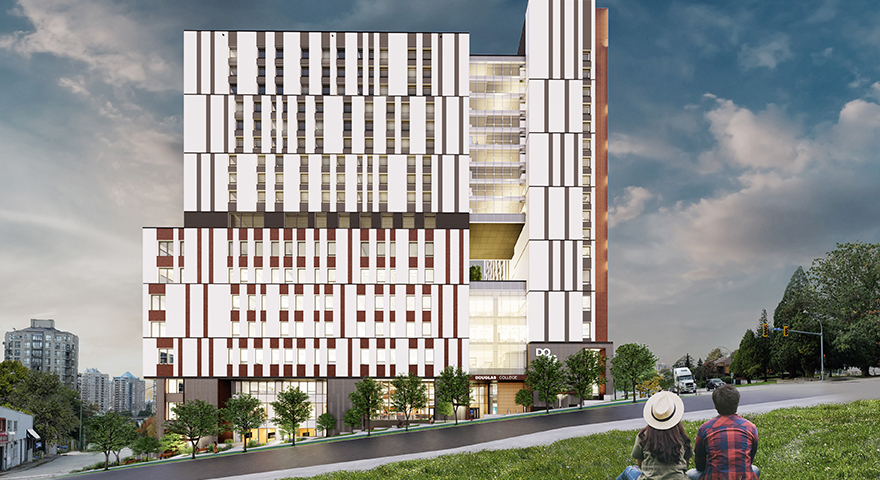 Street view of proposed building at 808 Royal Ave. From Eighth Street