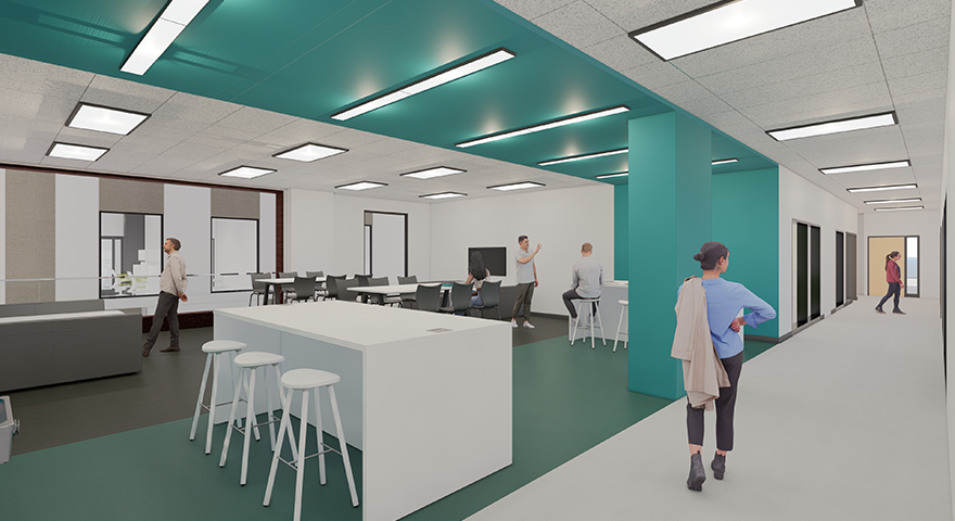 Study space in proposed building at 808 Royal Ave.