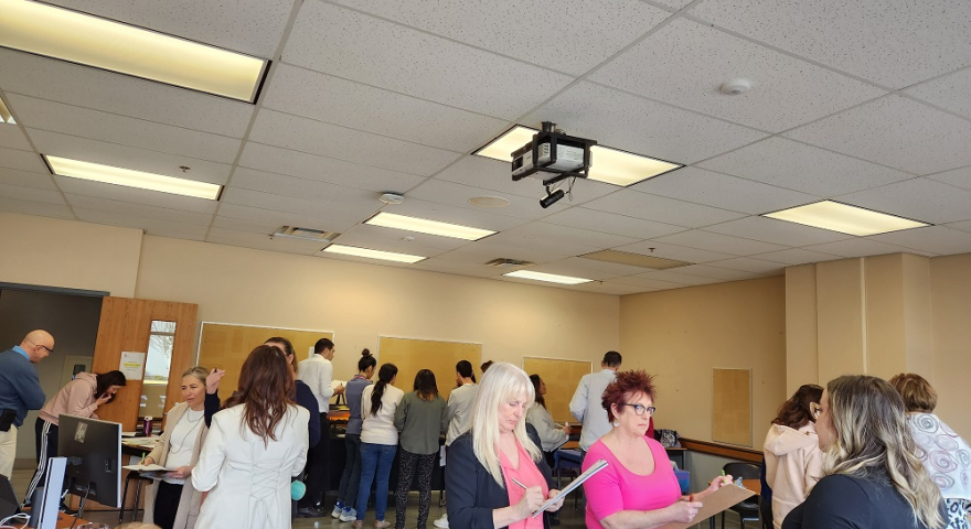 Douglas College self-employment event attendees mingling