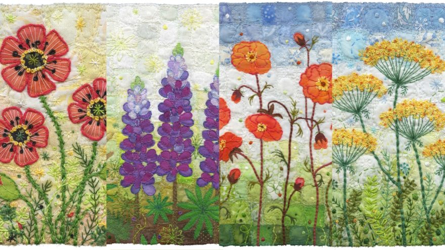 Fragments of textile art by Kirsten Chursinoff