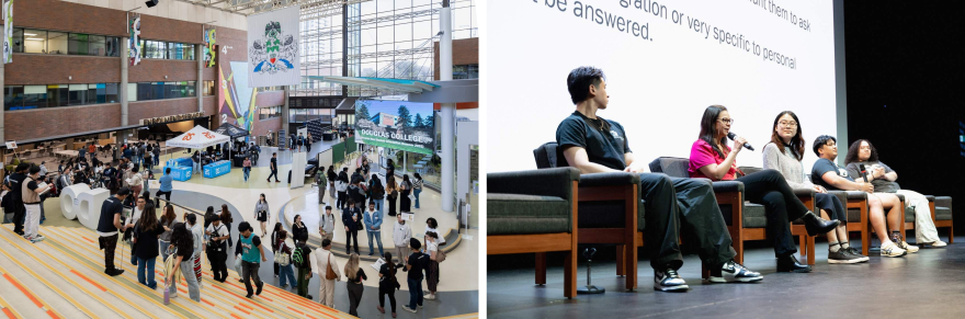 Students attending new student orientation