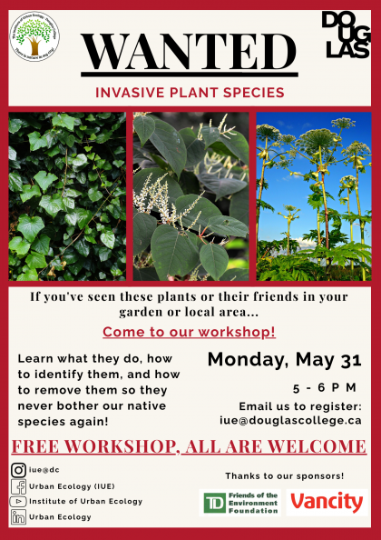 May 31, 2021. Invasive Plant webinar poster