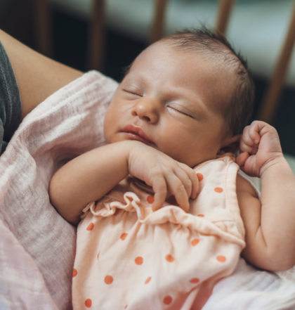 A baby sleeping