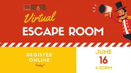 Event promo for carnival-themed virtual escape room.