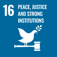 United Nations Sustainable Development Goal 16 Peace, Justice and Strong Institutions