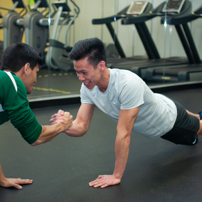 Man doing push-ups