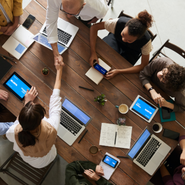 People at a business meeting