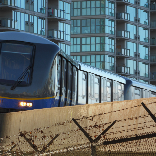 SkyTrain in the city
