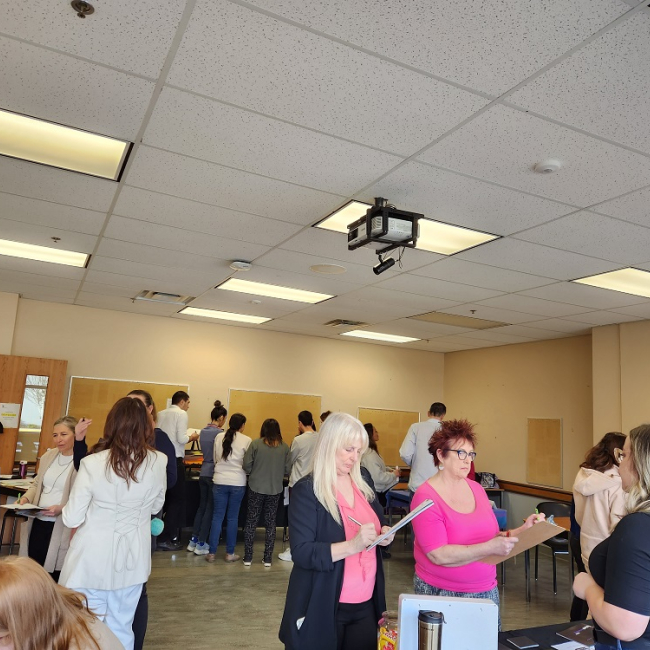 Douglas College self-employment event attendees mingling