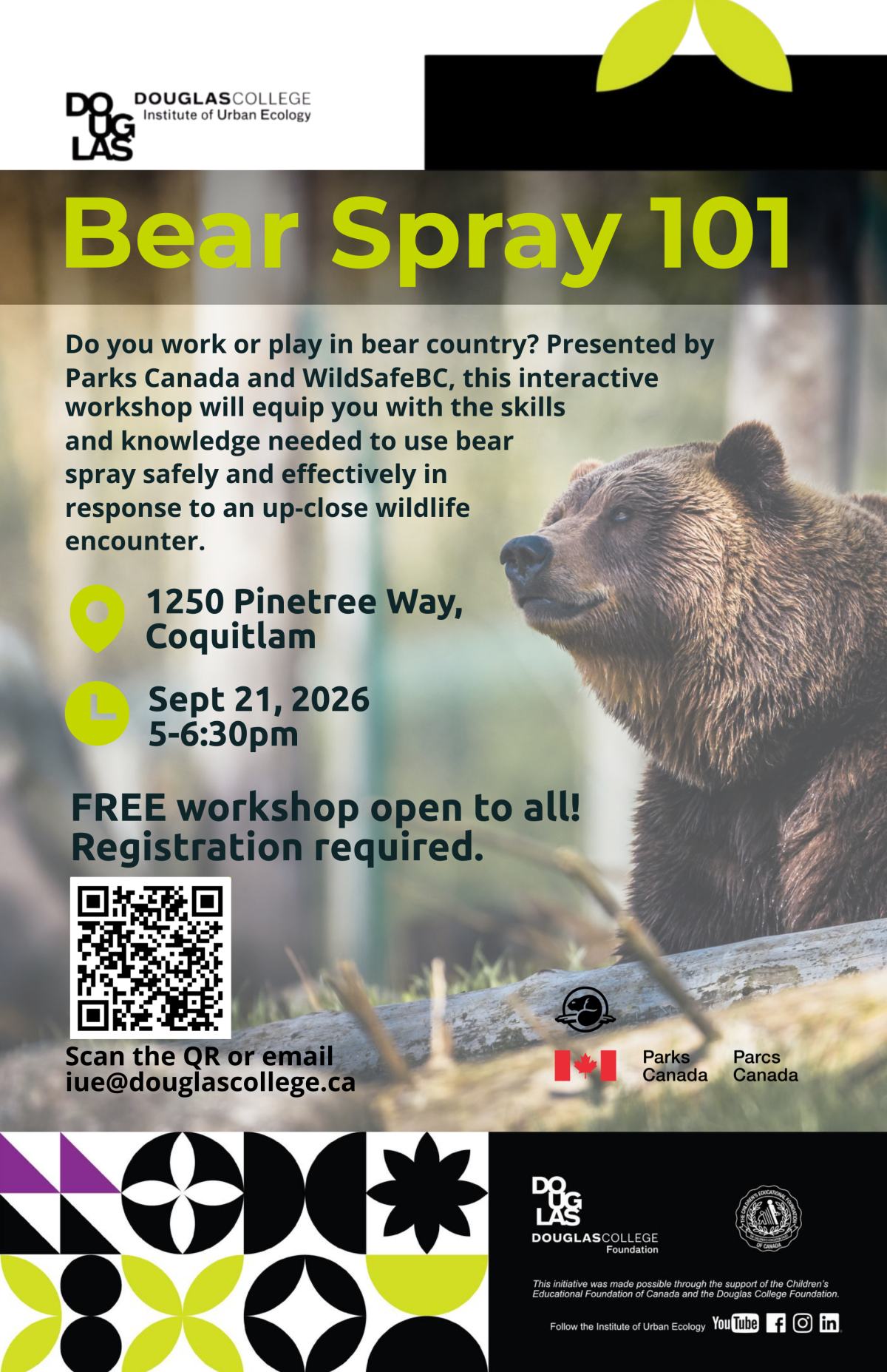 September 21, 2026. Bear Spray 101 workshop.