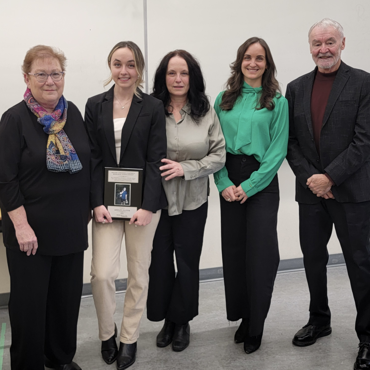 Brodie-Osbourne family with award recipient